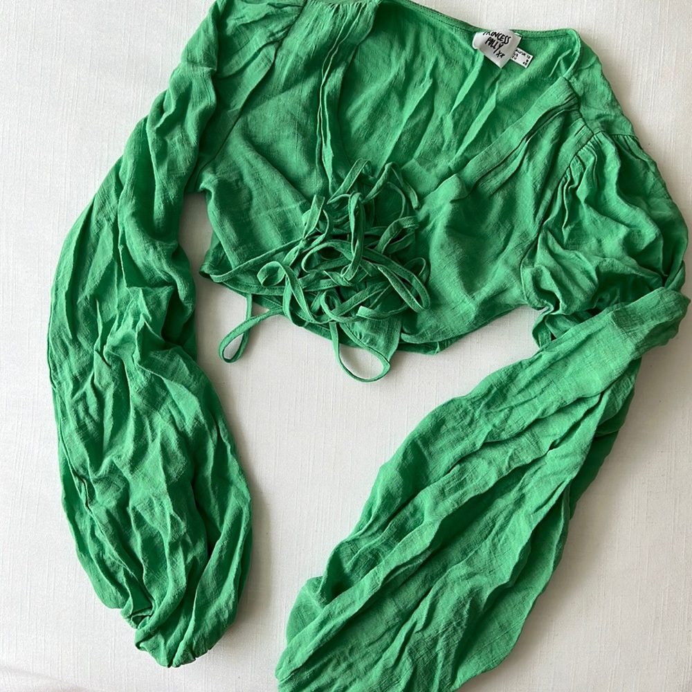 Princess Polly green crop top